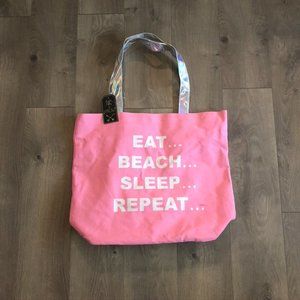 NWT EAT Beach SLEEP Repeat Go Bag Tote